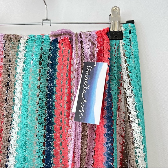 Isabella Rose NWT Toulouse Long High Slit Skirt Swim Cover Up Crochet Size M/L - Picture 7 of 10